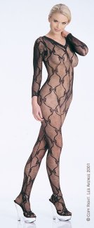 Lace Bodystocking With Open Crotch