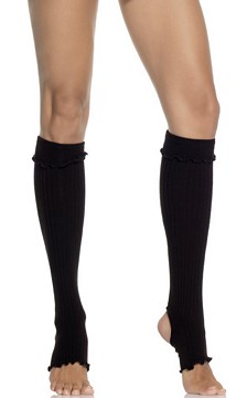 Ribbed Stirrup Leg Warmers