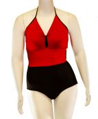 Tucking Two Tone One Piece Swimsuit