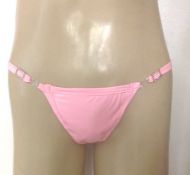 Pink G-String Gaff With Detachable Sides