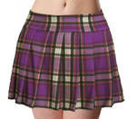 Purple Plaid Mini Skirt