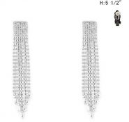 Extra Long Rhinestone Clip Ons Shoulder Length