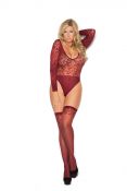 Burgundy Teddy With Matching Stockings