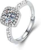 Moissanite "Diamond" Adjustable Ring