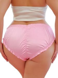 Ruched Back Satin Panties