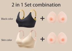 Breast Forms And Bra Combo