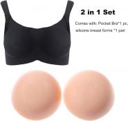 Pocket And Breast Form Set Black or Beige