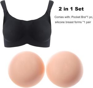Pocket And Breast Form Set Black or Beige