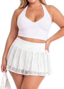 Flirty Lace Mini With Built In Shorts Assorted Colors