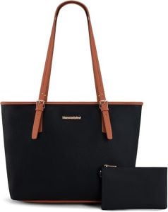 Tote Handbag With Matching Makeup Pouch
