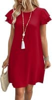 Ruffle Sleeve Swing Dress Asst. Colors