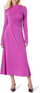 Fuchsia Form Fitting Maxi Dress