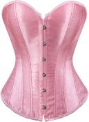 Pink Satin Over Bust Corset