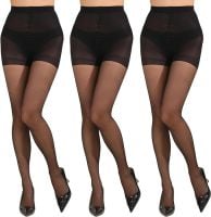 3 Pack Control Top Pantyhose Assorted Colors