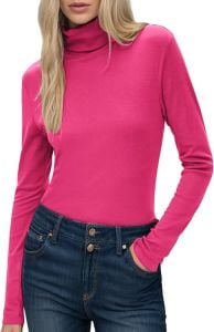 Mock Turtleneck Blouse Plus Size