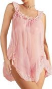 Retro See-Through Pink Negligee