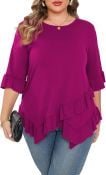 Femme Ruffle Tunic Assorted Colors