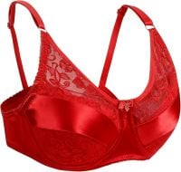 Satin and Lace Pocket Bra For Breast Forms Asst. Colors
