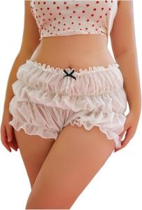 Pink Ruffled See-Through Panties