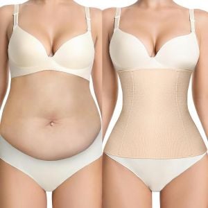 Waist Cinching Tummy Control Band Black Or Nude