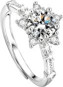 Adjustable CZ Brilliant Star Ring
