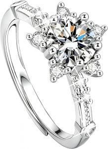 Adjustable CZ Brilliant Star Ring