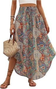 Paisley Flowing Midi Skirt