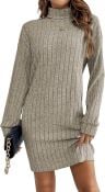 Turtleneck Sweater Dress Plus Sizes