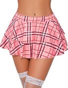 Ruffled Schoolgirl Miniskirt Assorted Colors