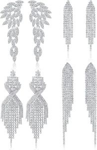 4 Pair Rhinestone Clip On Earring Collection