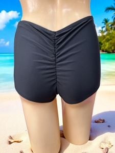 Black Ruched Booty Shorts