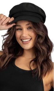 Newsgirl Cap With Wig Combo