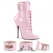Pink Fetish Boots With Locks Domina 1023