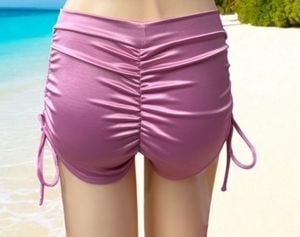 Pink Ruched Booty Shorts