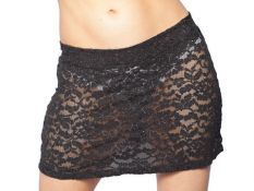 Black A-Line Mini Skirt