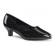 2" Wide Width Block Heel Patent Pump