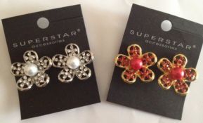 Flower Power Clip On Earring Set