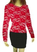 DSLV-Red Lace Blouse